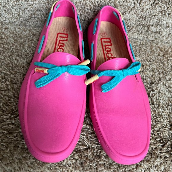 Mocks Women's Pink Mocklite Driver Rubber Loafers - Picture 2 of 11